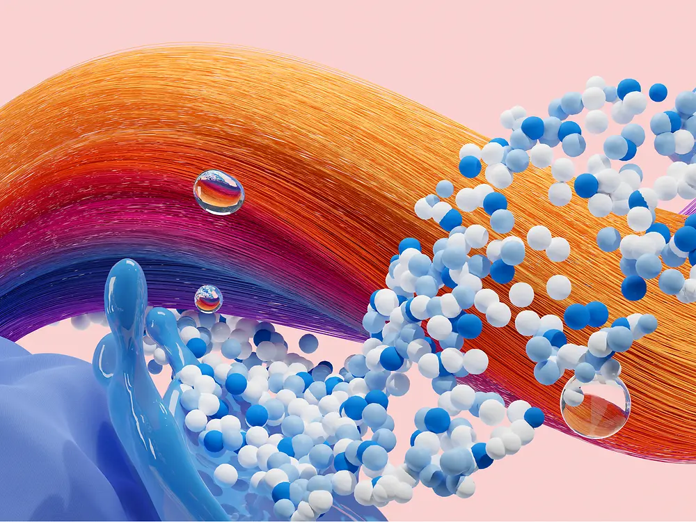 Abstract image representing the Henkel business Consumer Brand which represents Hair and Laundry & Home Care. 