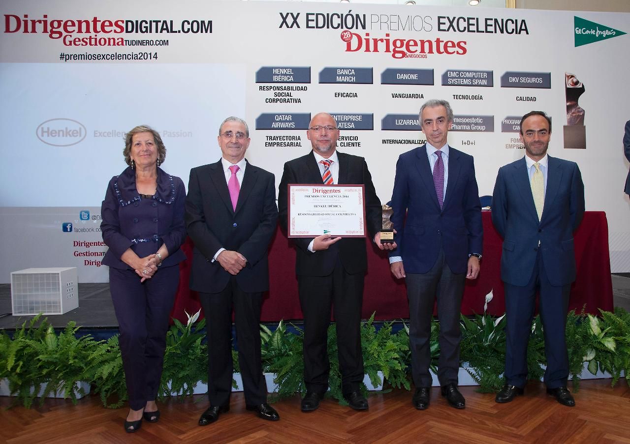 
Henkel Ibérica has been awarded with the Dirigentes Award for Business Excellence.